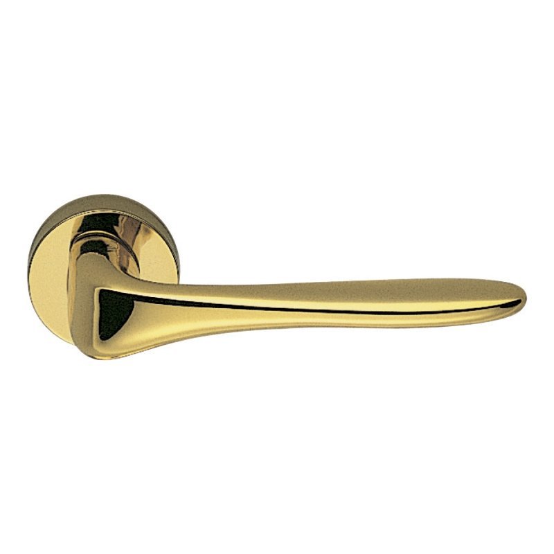 Дверная ручка Colombo Design Madi с накладками под ключ, полированная латунь